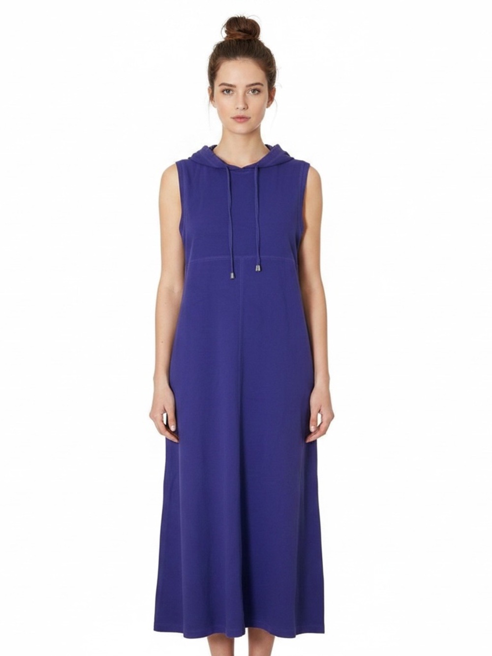 NYL Wear | Vintage Purple cotton hooded sleeveless maxi dress size large